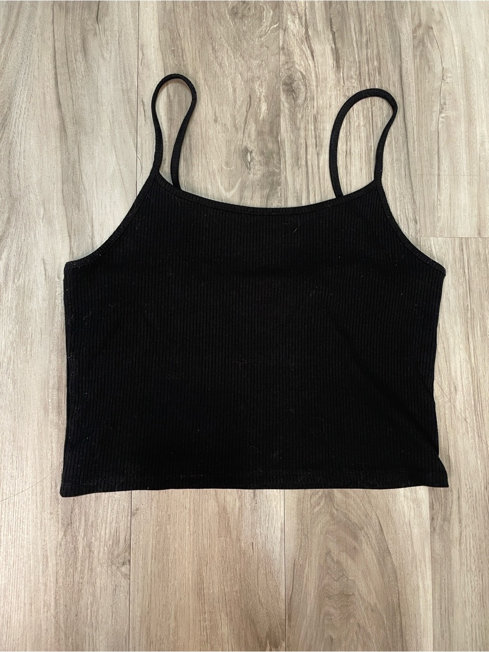 American Eagle Outfitters Black Ribbed Spaghetti Strap Camisole